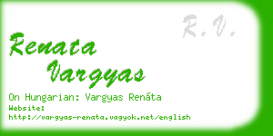 renata vargyas business card